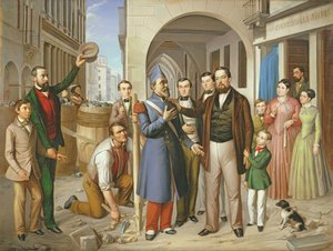 Organizing the Barricades on the Corso Palladio, 1848